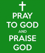 Pray and Praise sign
