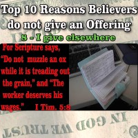 Top 10 Reasons People do not Give Offerings – 7 – I give elsewhere
