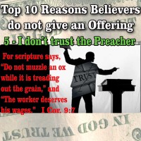 Top 10 Reasons People do not give Offerings – 5 – “I don’t trust the Preacher”