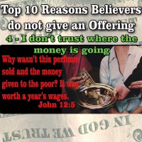 Top Reasons People do not give Offerings – 4 – I don’t agree with where the Money is going