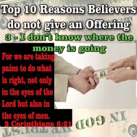 Top Reasons People do not give Offerings – 3 – I don’t know where the money is going