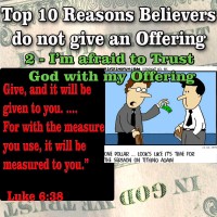 Top Reasons People do not give Offerings – 2 – I’m afraid to Trust God with my Offering